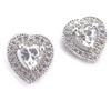 Les Trésors De Lily [K1060] - Белые серебряные серьги «Любовь»