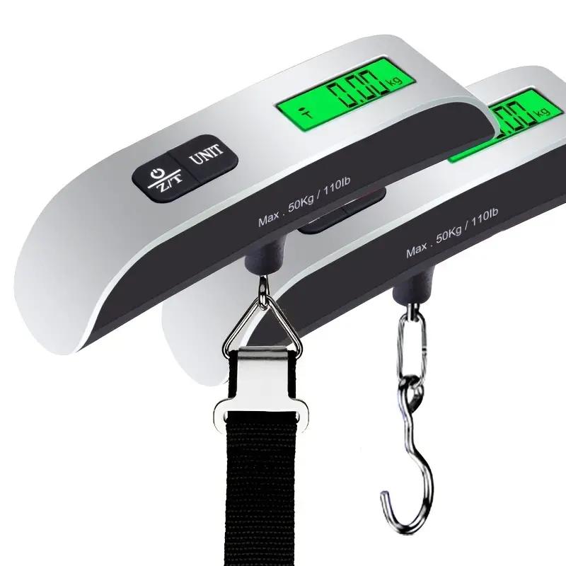 Portable Scale Digital LCD Display 110lb/50kg Electronic Luggage Hanging Suitcase Travel Weighs Baggage Bag Weight Balance Tool KTY