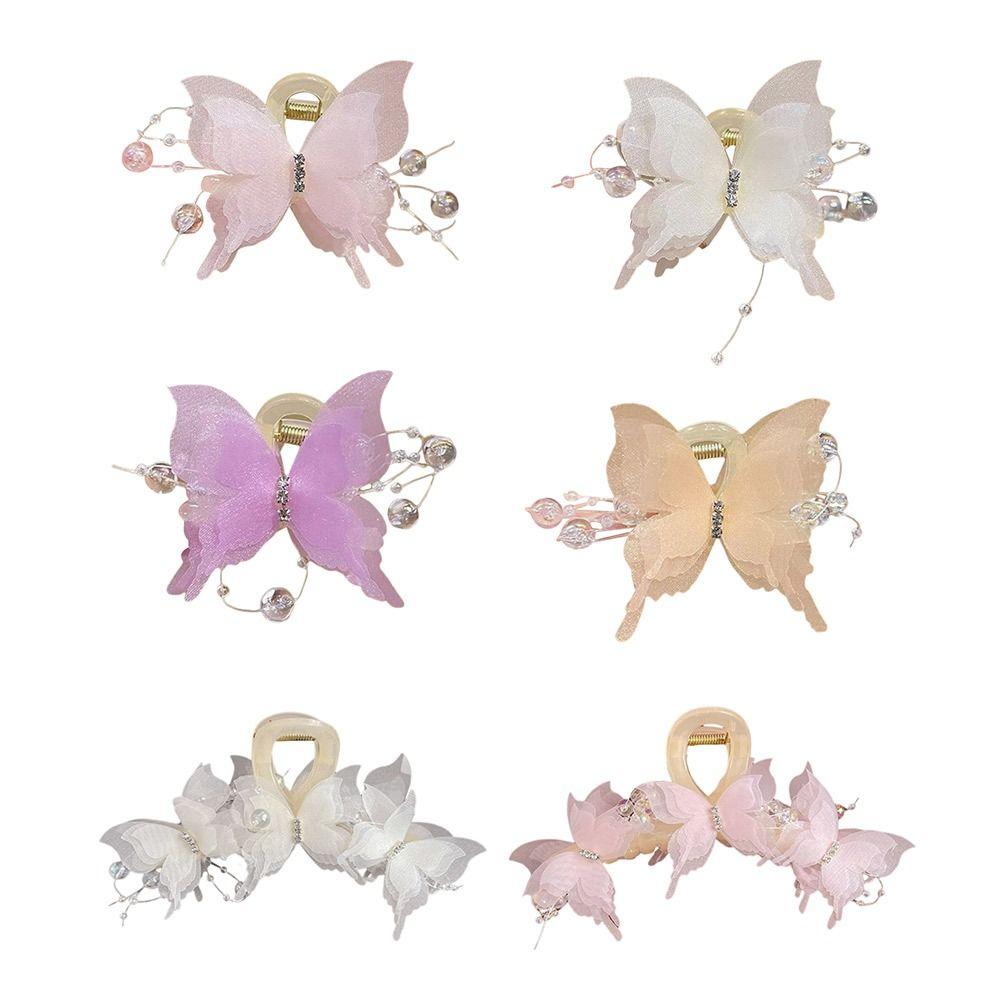 Headwear Butterfly Hair Claw Hair Accessories Crab Hair Clips Butterfly Hairgrips  Girl Lady Women