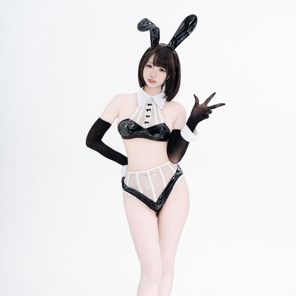 Сексуальный косплей девушки-кролика, кролик, ПУ кожа, моэ, эротическое эротическое нижнее белье, бодико, милый костюм, маскарад, фотография, Хэллоуин, один размер, повязка на голову, топы