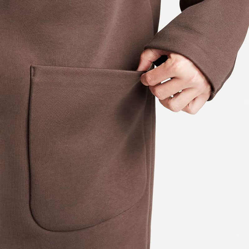 Nike Спортивная одежда Tech Fleece Reimagined Solid Color Suit Воротник Повседневная свободная ветровка Мужская верхняя одежда Baroque-Brown FN0602-237