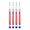 4Pcs Long Head Markers Pen Bathroom Woodworking Decoration Multifunction Deep Hole Marker Pens Pen Red Black Blue Ink