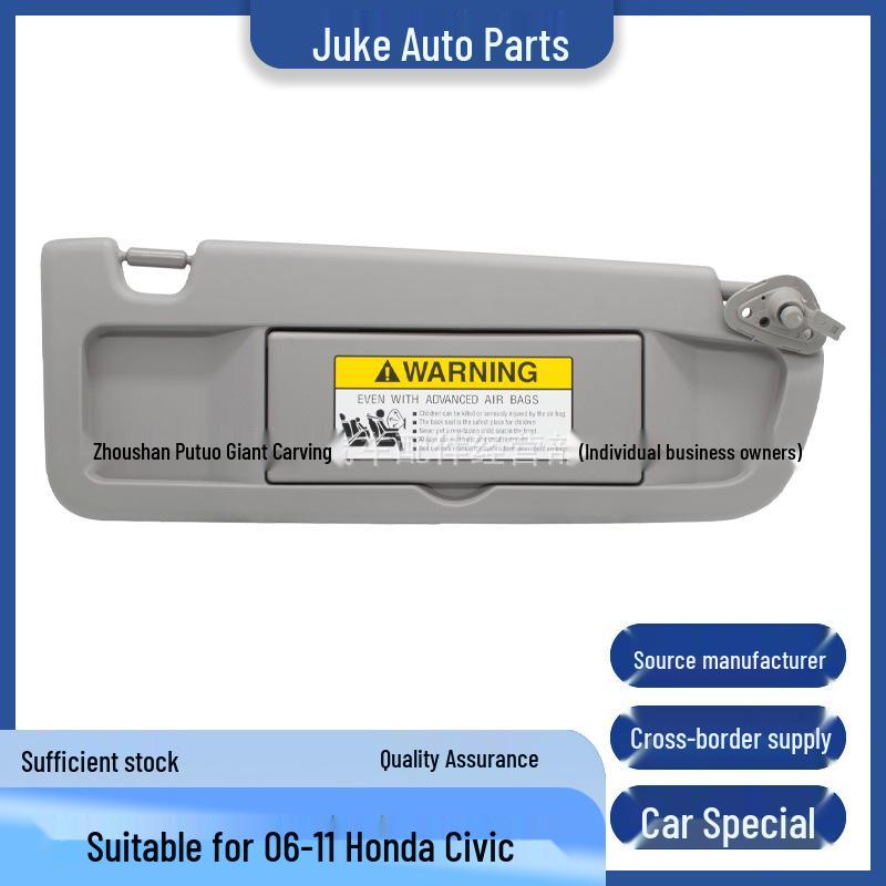 Солнцезащитный козырек для Honda Civic 2006-2011, правая сторона, модель 83280-SNA-A01ZA, теплый серый.