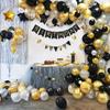 Guirlande de Ballons - Non spécifié - 100pcs - Noir, Blanc, Or - Kit Décoration Fête - Latex