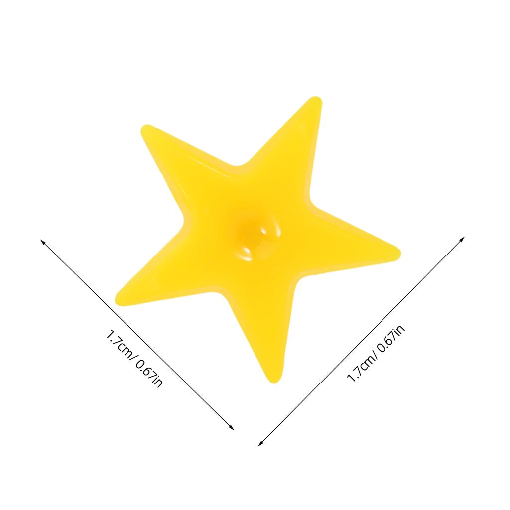 50Pcs Fun Star Head Pins Strong Hold Push Tacks for Wall Cork Board Poster Photo Hanging Office Supplies Classroom Decoration
