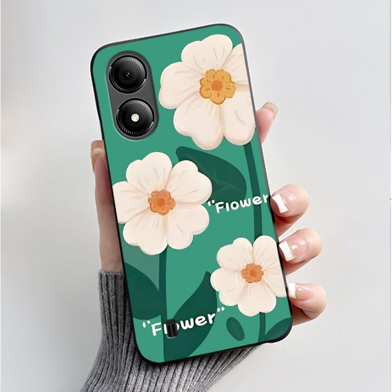Чехол с принтом для ZTE Blade A33S A34, мягкий силиконовый черный корпус для ZTE Blade A31 Plus, чехол, милый цветочный мультяшный корпус