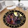 Круглый ковер с рисунком аниме «Убийца демонов», нескользящий ковер для спальни, гостиной, домашнего декора