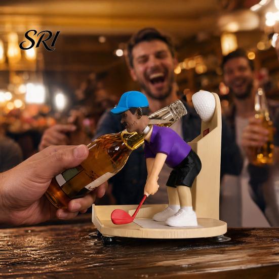 Party Bottle Opener Golf Swing Beer Buddy, Golfer Opener, Themed Bar Game for Friends Fun Parties Man Cave Home Drinking Adults
