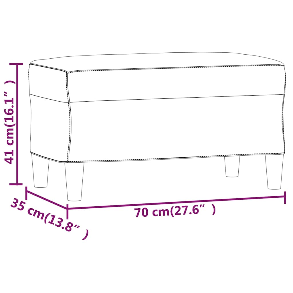 Velvet Bench in Wine Red 70 x 35 x 41 cm