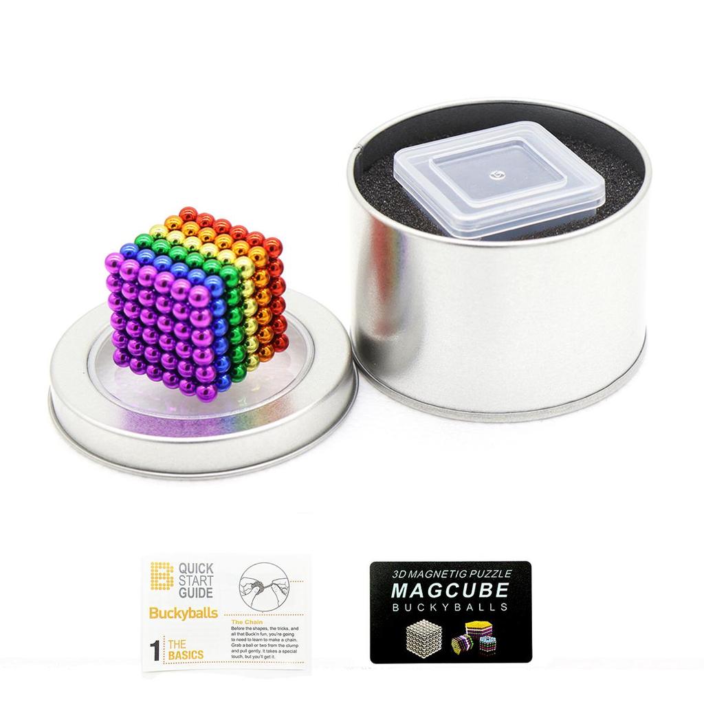 5mm 216Pcs 3D DIY Magentic Balls Buckyballs Decompression Toys Gifts All Kinds Of Colors Puzzle Education Sphere Cube Beads