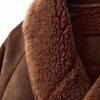 999Humanity Double-Breasted Shearling Coat (Brown)