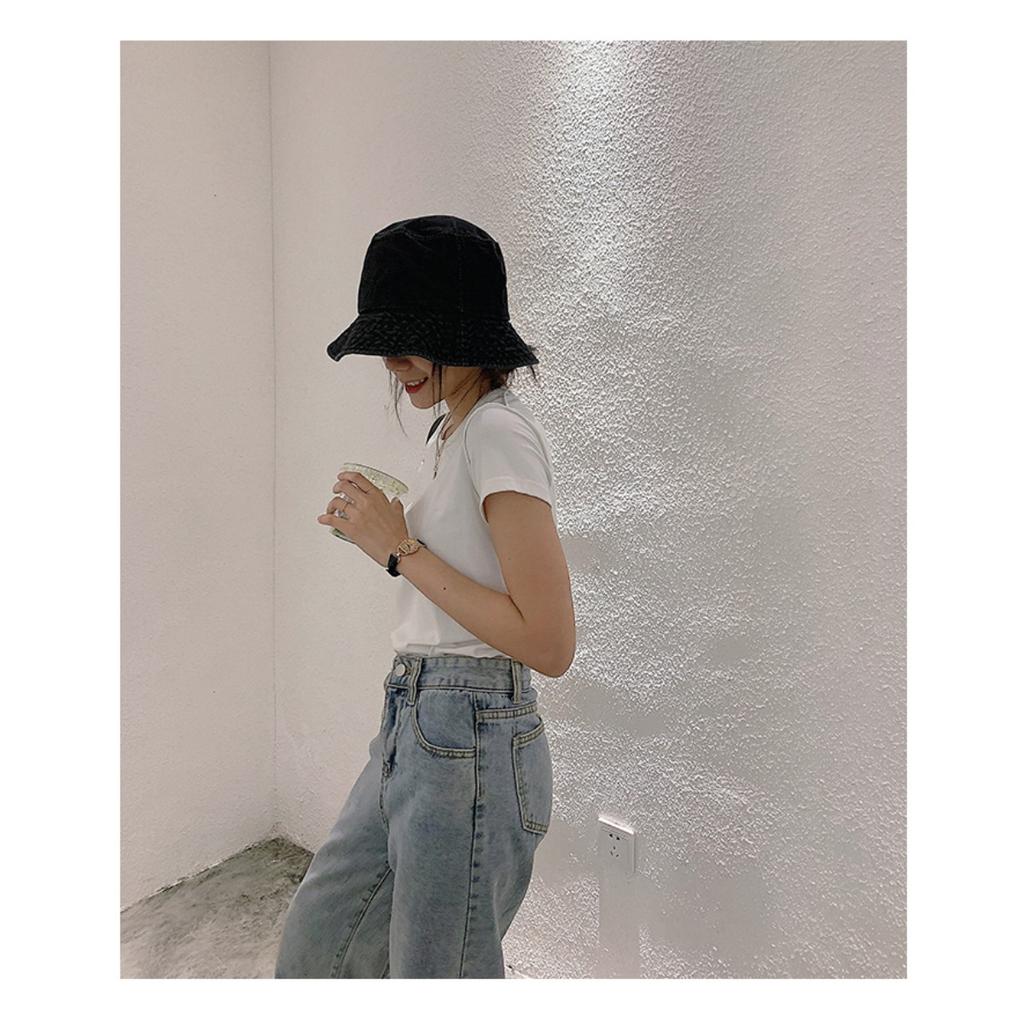 Корейская версия широкополой ковбойской шляпы рыбака для мужчин и женщин, тонкая секция Ins японская солнцезащитная шляпа Shade Face Sunscreen Basin Hat Tide