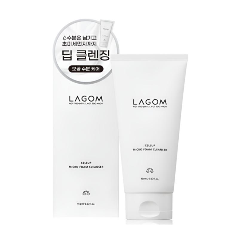 LAGOM Cellup Микропенка для умывания 150 мл Низкощелочное увлажняющее средство для умывания с микропузырьками