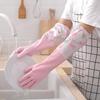 Extended Waterproof PVC Cleaning Gloves - Non-slip, Thin, and Durable for Kitchen, Dishwashing, Housework, and Laundry.