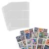 WISSUA Trading Card File Card File Compatible with 2 3 4 9 Pocket Card Collect and Other Pocket Size 18 Pockets On Both Sides 100 Holes, Holes, Holes,