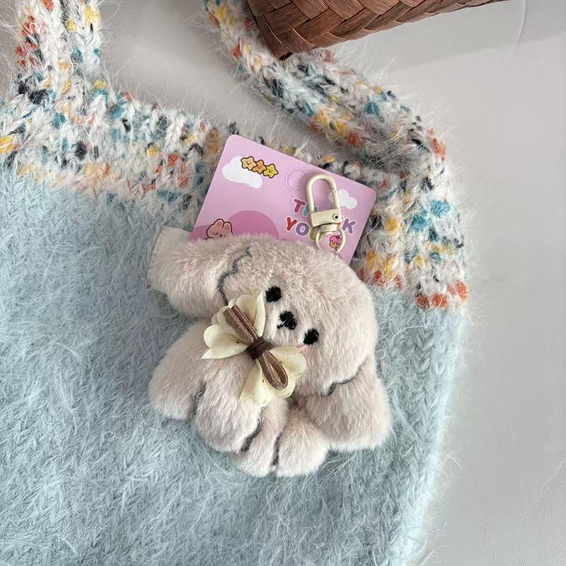 Кавайный Милый Такса Брелок Кукла Подвеска Мультяшный Щенок Запирающийся Брелок Держатель для Ключей Пара Подвеска на Рюкзак Украшение Подарки