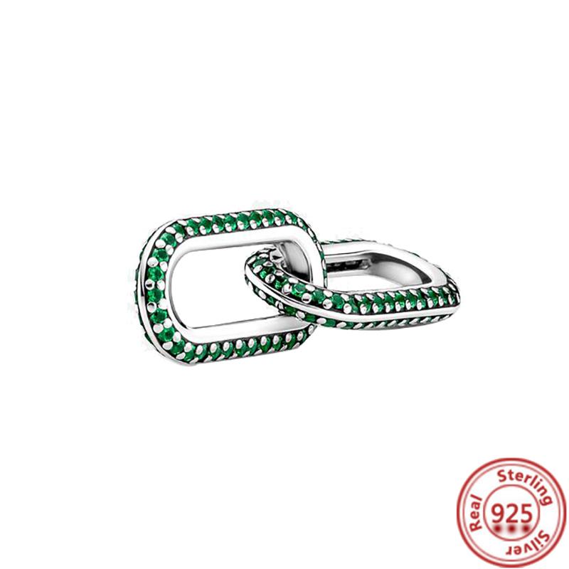 Кольцо Me из стерлингового серебра 925 пробы с круглым разъемом, двойной браслет, подходит для оригинального браслета-цепочки Me Link, ювелирные изделия