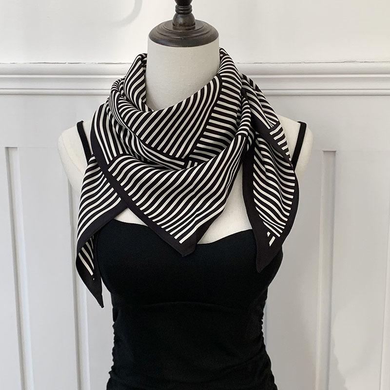 Silk Scarf High-end New Summer Multi-purpose Scarf Shawl Versatile Decorative Scarf Headscarf Triangle Scarf Waist