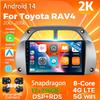 Android 14 Carplay Auto For Toyota RAV4 2001 - 2006 Stereo Car Radio Wifi+4G GPS Navigation Multimedia Player 2Din 360 Camera BT
