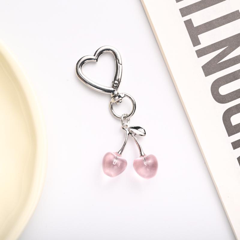 1 шт. Кавайная сумка-кошелек с вишней, брелок-подвеска, милый брелок с вишней для женщин, украшение для ключей от машины, подарки, аксессуары