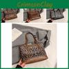 And Modern Elegant Color Block Tote Bag For Women Featuring Chic Leopard Print And Closure Zipper