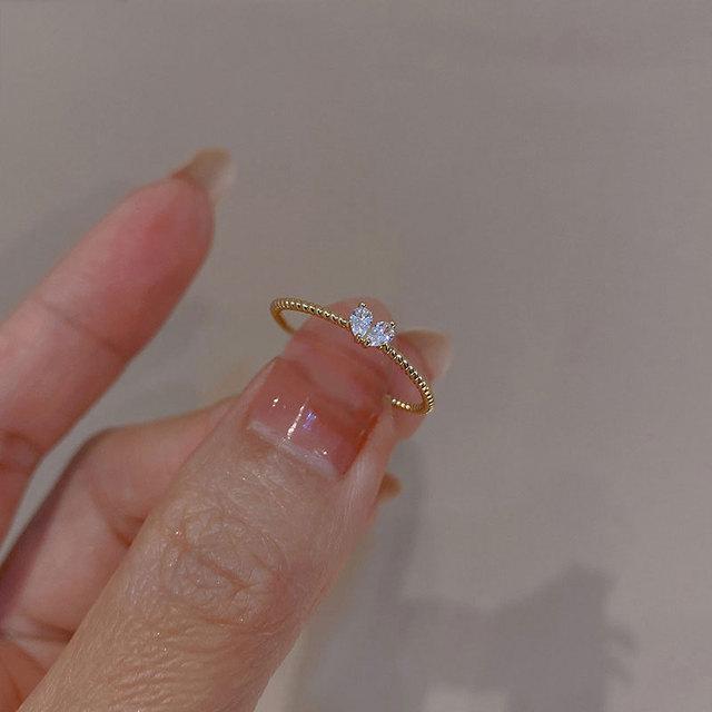 Кольцо Love Inkstone Rhinestone Ring Set Женский уникальный дизайн Модное индивидуальное кольцо Свадебные украшения Подарок на день рождения