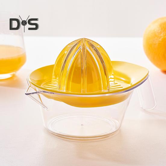 Соковыжималка для цитрусовых и лимонов, ручная соковыжималка с мерным стаканом и теркой, экономящая место кухонный инструмент для сока, измельчения чеснока, отделения яичного желтка