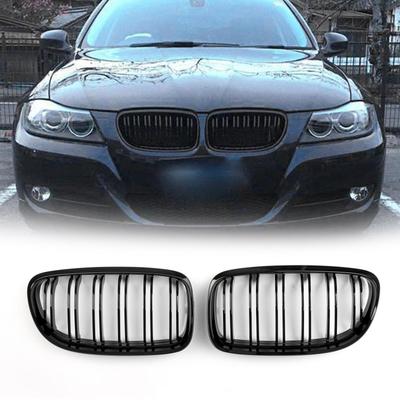 Передние решетки радиатора с двойными ребрами для BMW E90/E91 LCI 3 серии 2008-2012