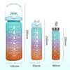3pcs Outdoor Sports Fitness Water Bottle Set, Gradient Color Water Bottle With Time Scale For Adult Student
