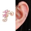 14K Rose Gold Hippocampus Layered Piercing with Gold Needle (S8538877)