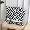 Chess Board Black And White Grid Checkered 2 Pcs Square Pillowcase Pillow Cover Cushion Decor Comfort Throw Pillow For Home Sofa