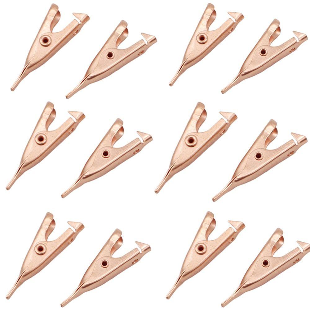 20pcs Copper Copper Plated  Alligator Clips Electrical Testing Clips  Electrical Battery Clamp Test