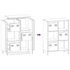 Highboard White 68x39x103.5 cm Steel