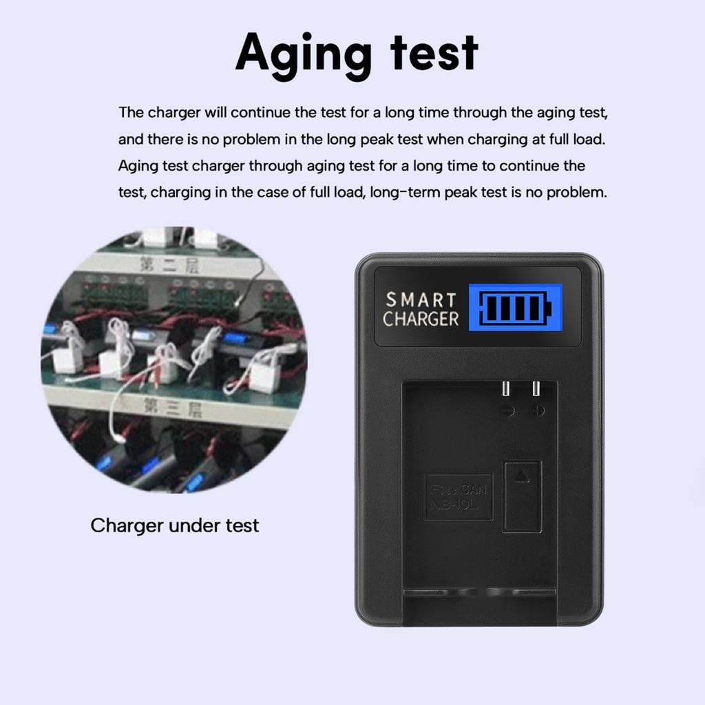 Компактное ABS зарядное устройство для аккумуляторов камеры с ЖК-дисплеем для Canon NB-10L NB10L NB 10L G1X G15 Зарядка камеры USB-зарядное устройство