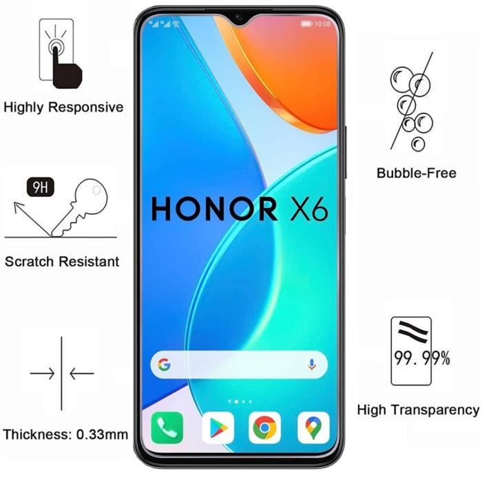 Verre Trempé pour Honor X6 [Pack 2] Film Vitre Protection Ecran Phonillico®