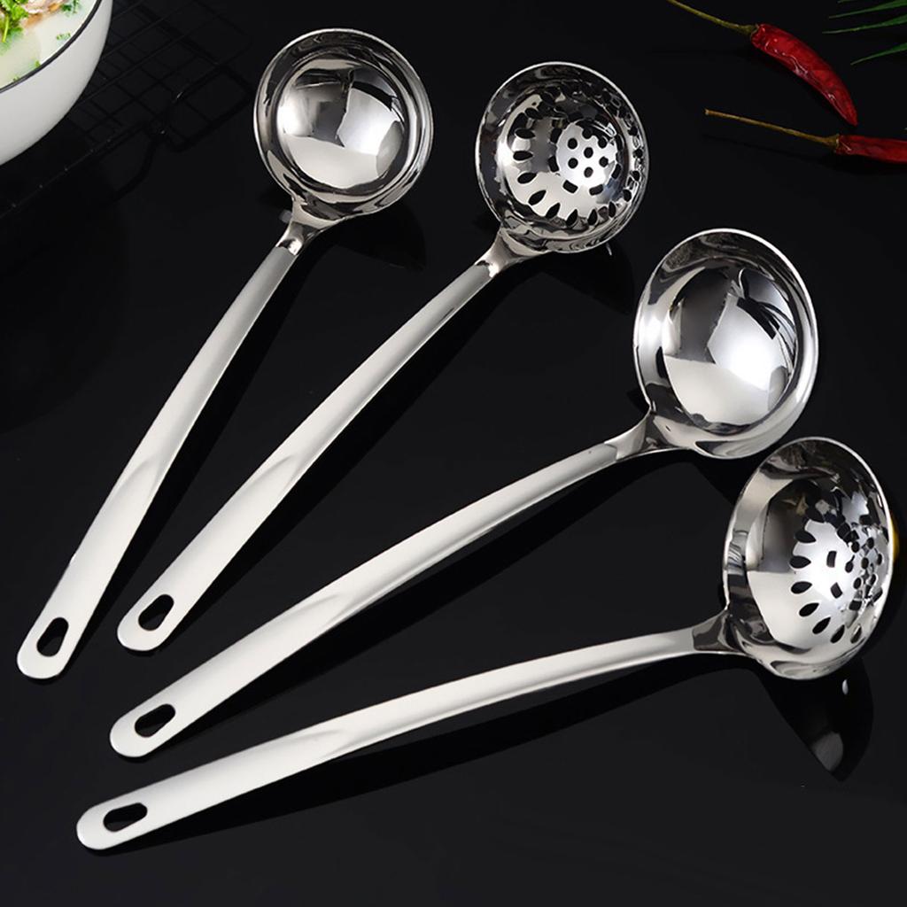 Sturdy Soup Ladle Reliable Utensil Multi Purpose Soup Spoon and Strainer Set Long Handle Soup Shell Soup Leakage