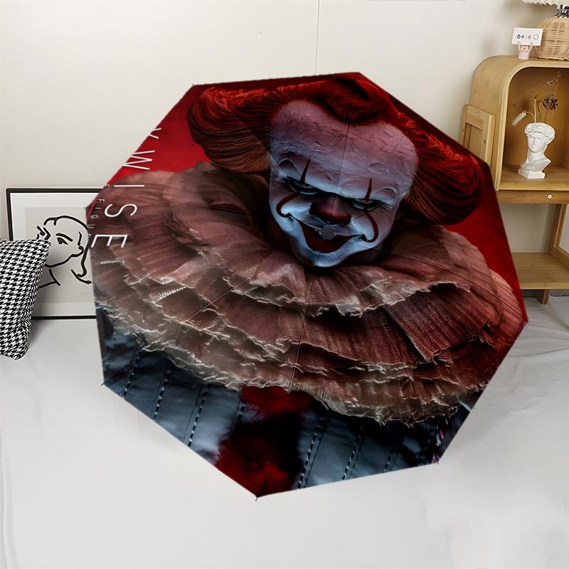 1pc Pennywise2 Umbrella, Sun Protection, And UV Shielding. It Has Eight Sturdy Ribs for Outdoor Use And Perfect Gift
