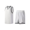 Li Ning Sports Basketball Series Breathable Basketball Competition Sports Suit Men Sportswear Standard-White AATR011-9