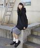 Unrelaxing UR-96W Oversized Pullover Hoodie, Size S, Black, UR-96W_BK01S001