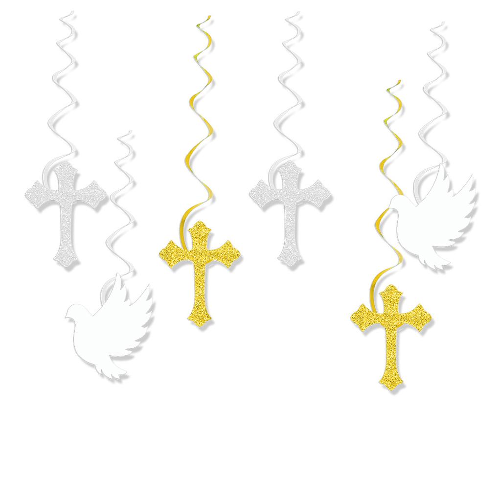 Украшение для детской ванны, крещения, причастия, спиральная подвеска, звезда, крест, спиральная подвеска, на заказ