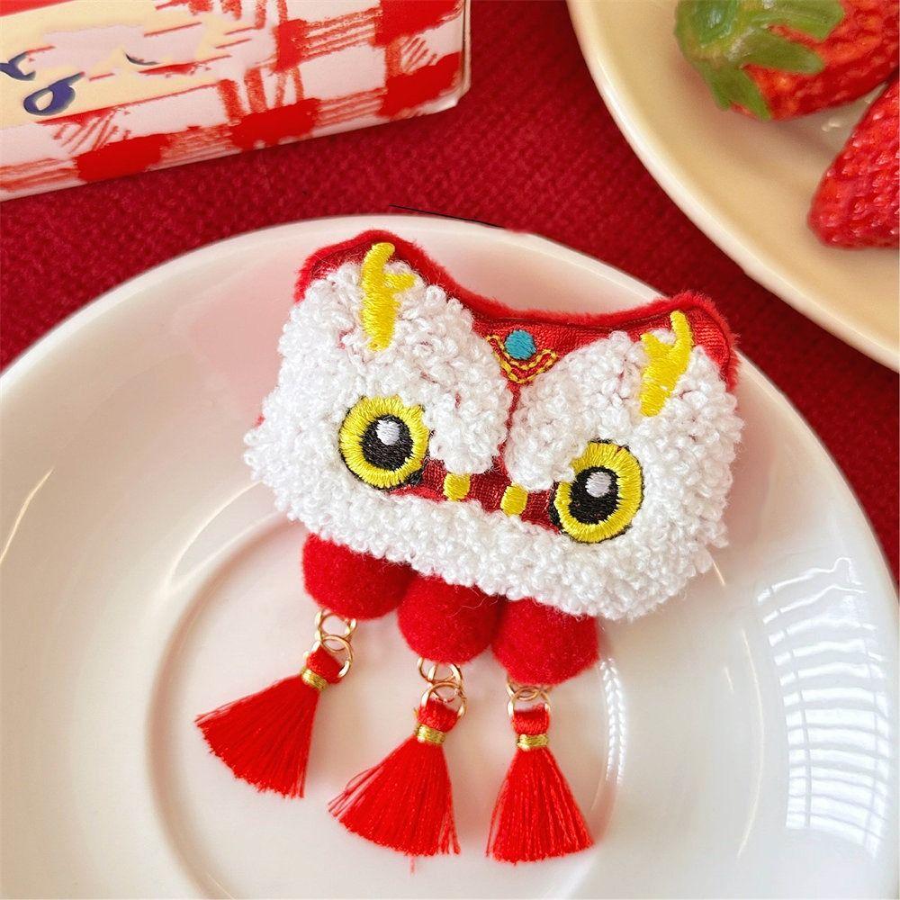 Lucky Spring Festival Pin Coin Chinese Style Pin Fashion Lion Dance Brooch  Party