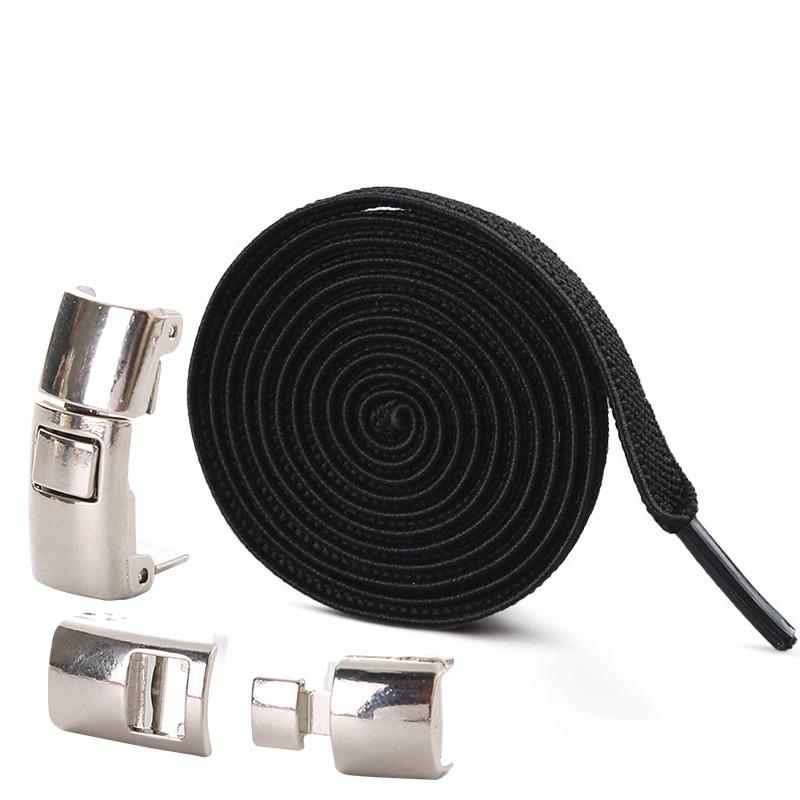 Новые шнурки для обуви без завязок, эластичные шнурки с замком для детей и взрослых, быстрые ленивые шнурки с металлическим замком, шнурки для обуви