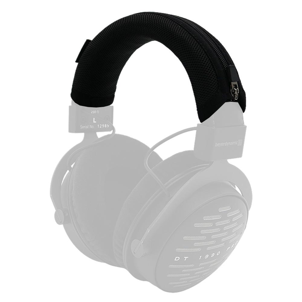 YAYINCC Headphone Head Beam Cover for Beyerdynamic DT1990 Pro Earphone Zipper knitted fabric headband protective cover