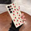 Strawberry Pattern Phone Case For Samsung Galaxy S25 S24 Ultra S23 S22 Plus S20 FE A54 A55 A15 A35 A50 A51 A71 A72 A73 Cover
