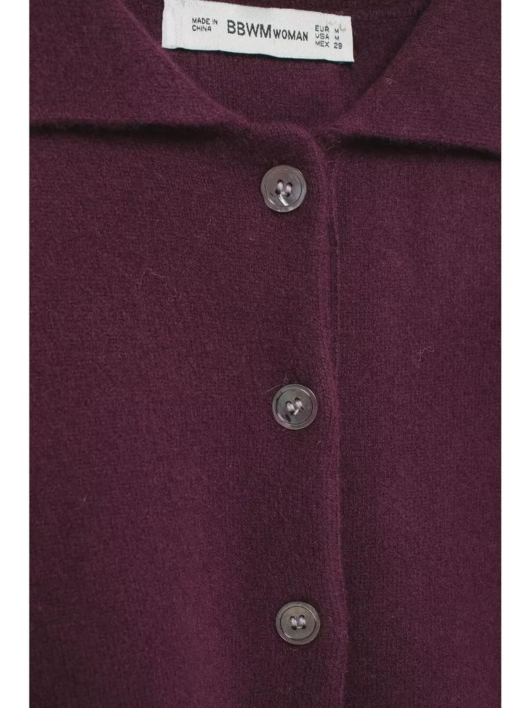 Женский кардиган с лацканами из шерстяной смеси 