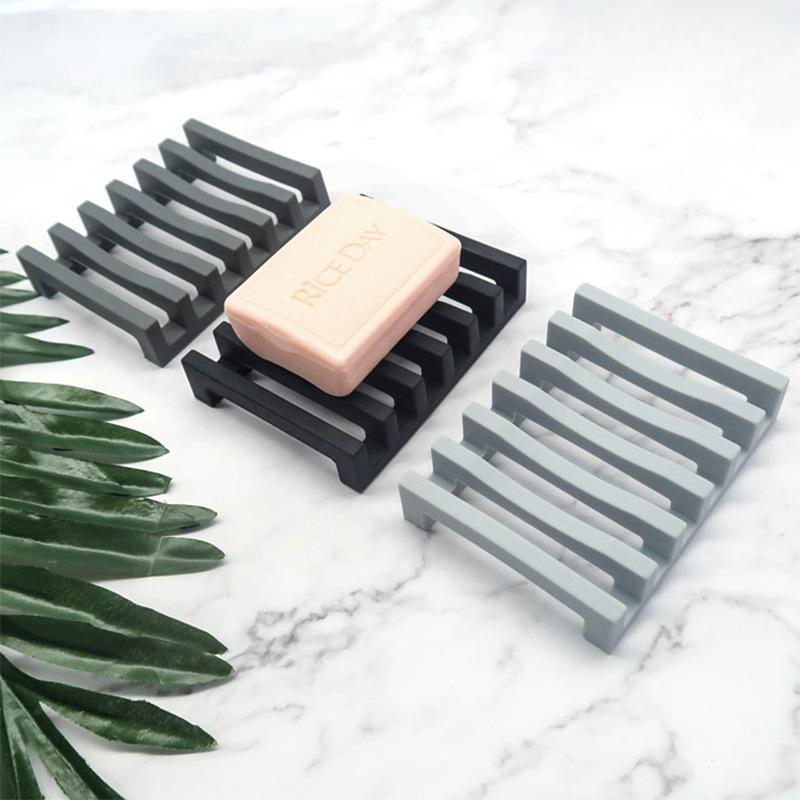 Silicone Soap Box Drain Soap Rack Large Soap Tray Bathroom Soap Box Is Perforation-free