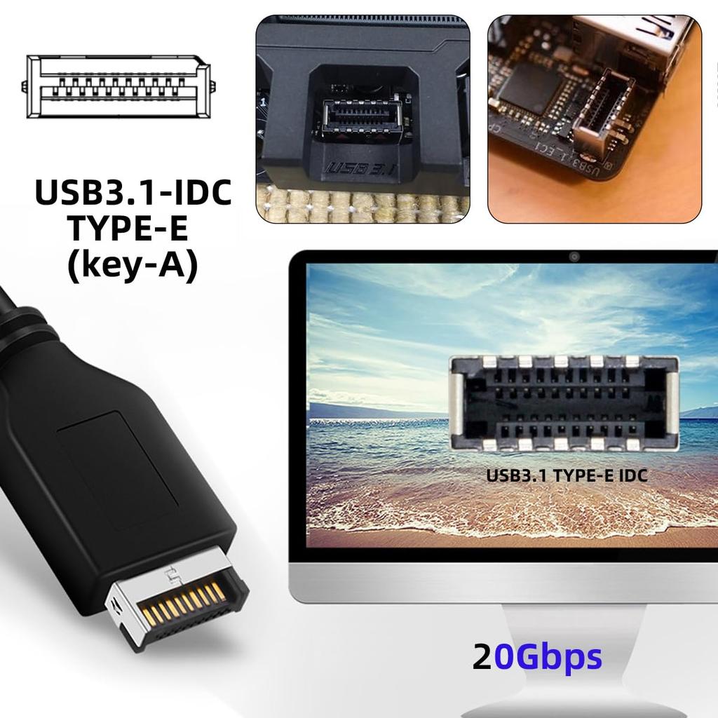 cablecc Адаптер 20 Гбит/с USB Gen2 IDC для передней панели к 4x Express Card для настольной материнской платы 3.2 Type-E USB-C PCI-E