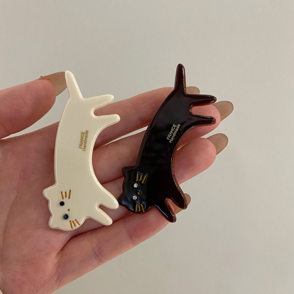 Acetic Acid Animals Hairpin Small Cute Side Clip Personalized Cat Shaped Hair Clip  Vacation