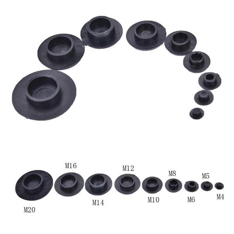 100 шт. черный шестигранный болт с шестигранной головкой, гайка, шестигранная головка, защитная крышка