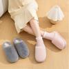 Winter Women Fluffy Slippers Solid Color Thick Sole Home Cotton Shoes Woman Lightweight Anti Slip Cozy Warm Plush Slipper